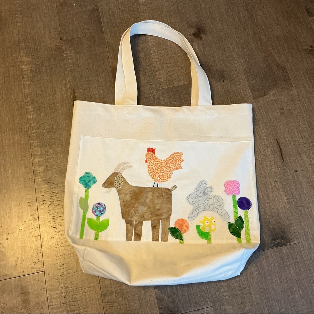 Animal themed cotton canvas tote bag new no tags One of A Kind